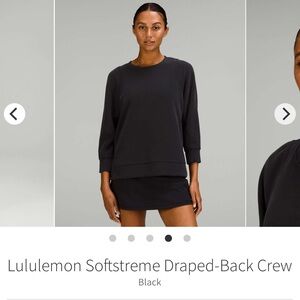 NEW LULULEMON SOFTSTREME DRAPED BACK CREW